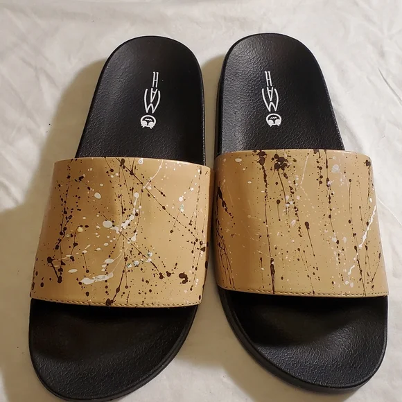 Shoes | Mens Tan Faded Slides | Poshmark